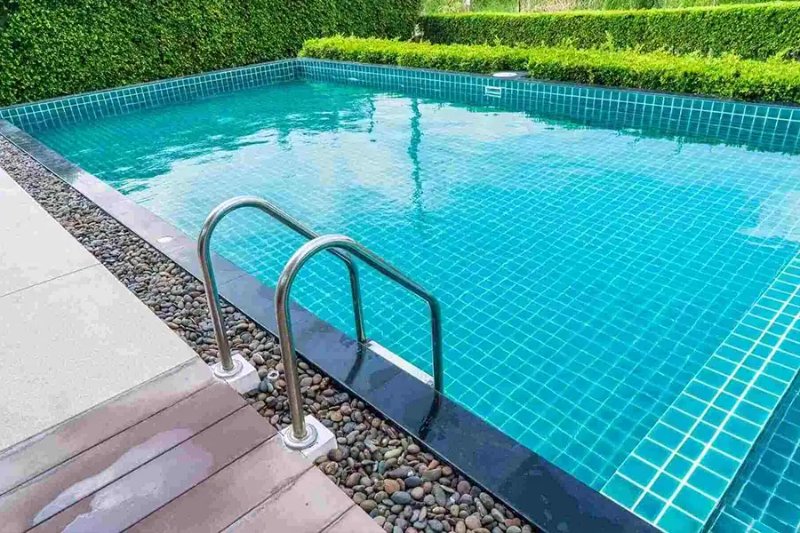 modern swimming pool at Morya Golden Imperial Kalyan residential complex